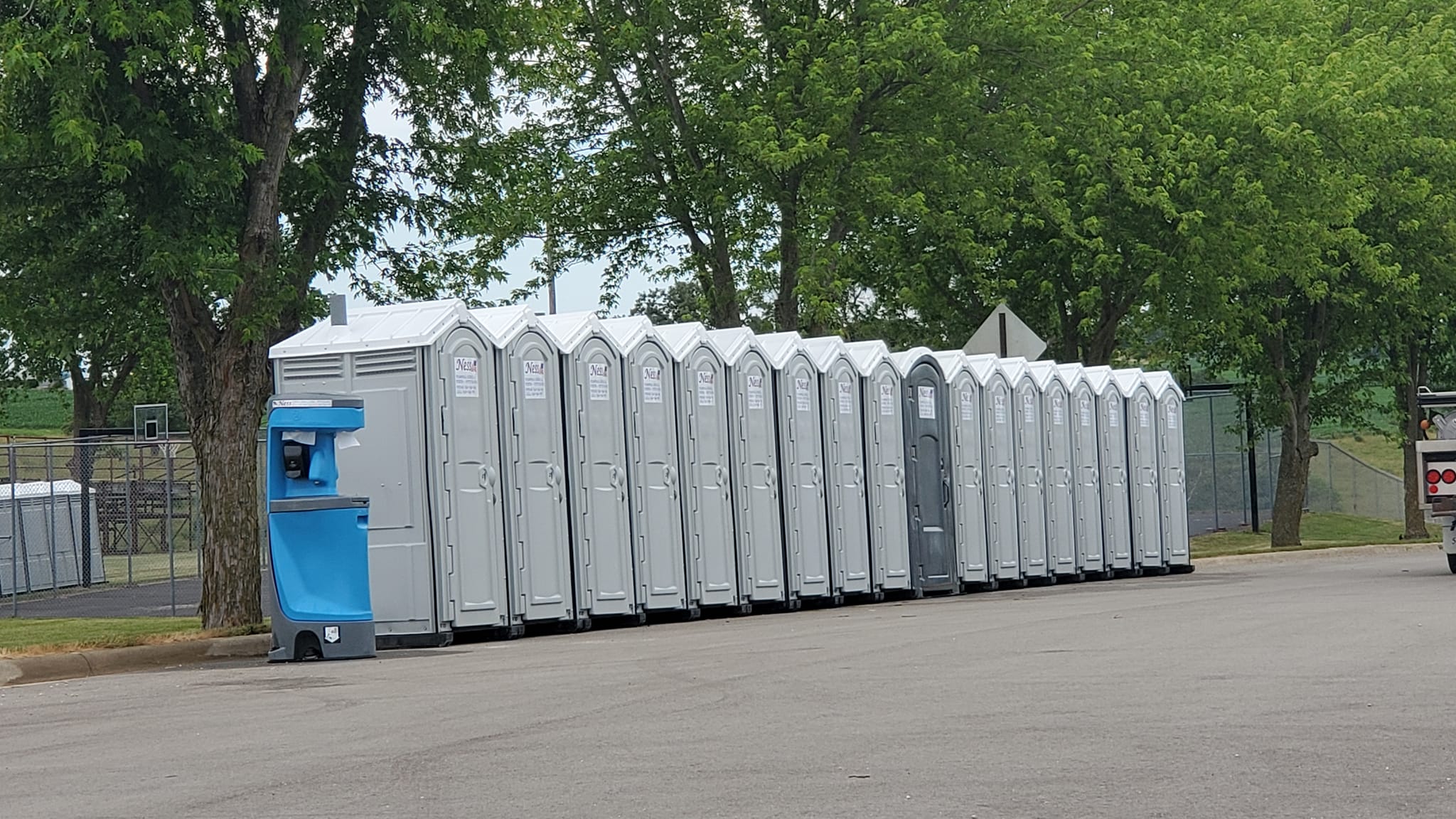 Multiple Porta Potties for Events